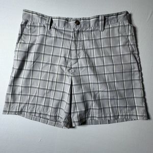 Adidas Shorts Mens 36 Gray Plaid Golf Preppy